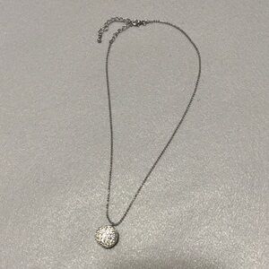 Dazzling Silver Choker/Necklace with Crystal Charm